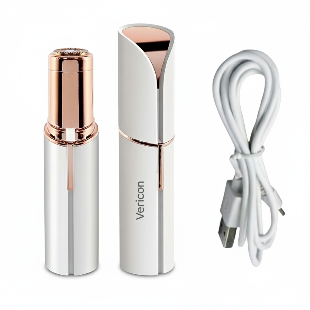 Vericon Facial Hair Remover | Face Mini Hair Remover Machine For Women | Rechargeable, Cordless, Safe & Painless Electric Shaver |  Painless Hair Removal for Upper Lip, Chin, Eyebrows & Cheeks, Compact & Portable