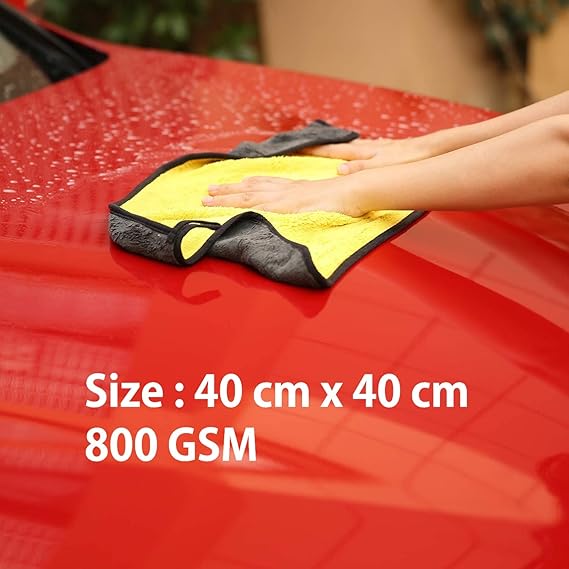 Vericon Microfiber Towel For Cleaning | Dual Sided, Extra Thick Plush Microfiber | Edgeless Design with Plush Pile and Lint Free Cloth for Drying and Detailing.