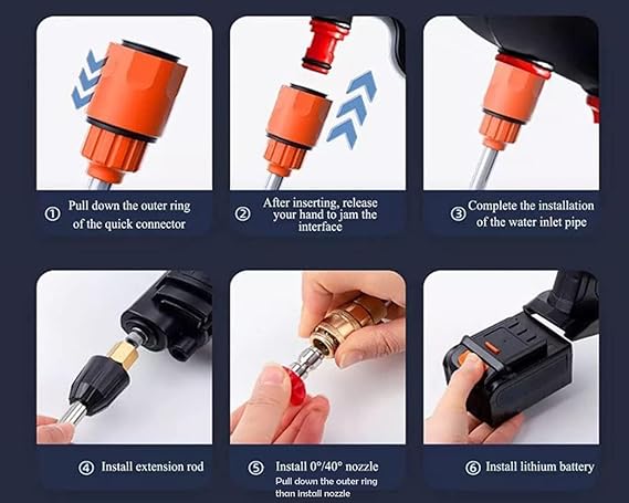 Vericon Portable Wireless Pressure Washer Gun |  8 Meters Outlet Hose, Portable, Car, Bike & Home Cleaning |