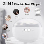 Vericon Electric Nail Cutter, Automatic Nail Trimmer | For Adults and Kids Both | Fingernail Cutter and Manicure 2 in 1 | Rechargeable Safety Nail Scissors for Caregivers